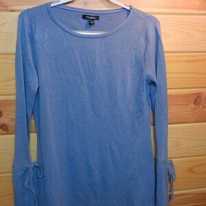 NWTS Roz & Ali Light Blue Sweater | Soft Knit Long Sleeve Pullover SZ Lg